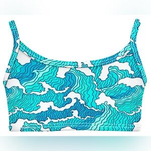 354 NWT City Threads Made in USA Girls Bikini Top w UPF50+ Sun Protection Sz: 2T